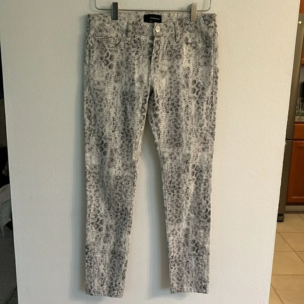 The Kooples Skin White Snake Print Pants Jeans Size 28